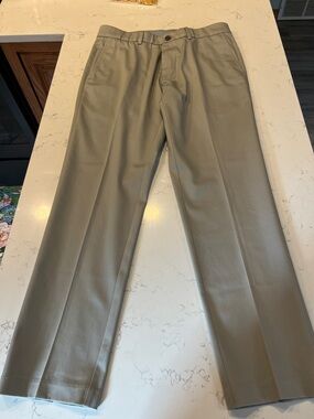 Haggar | Pants | Haggar Mens Eclo Stria Classic Fit Flat Front Dress Pants  Brown 32x32 | Poshmark